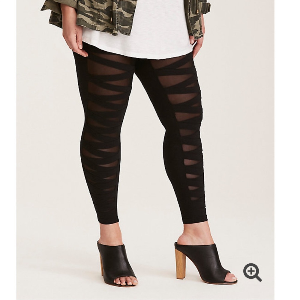 Torrid bandage mesh front leggings